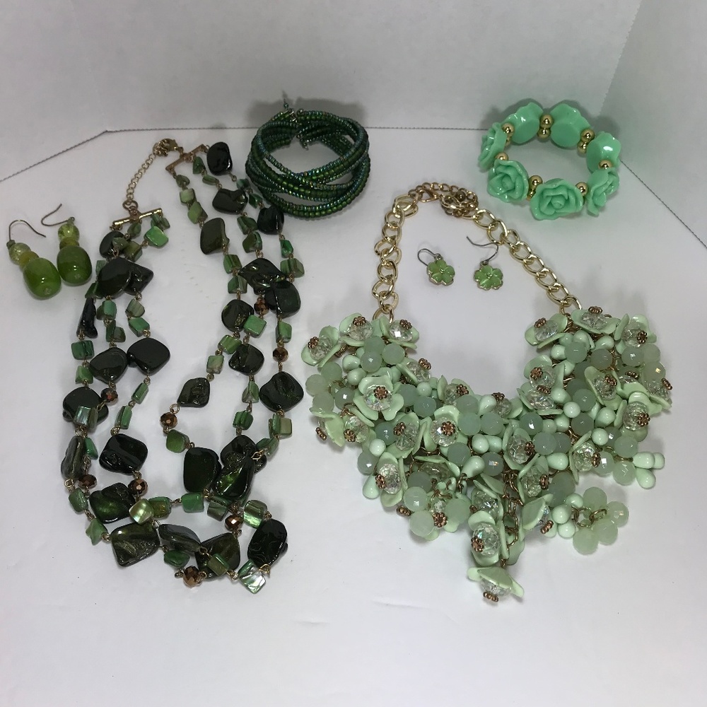 Necklace Earrings Bracelet Lot Bonus Gift Included